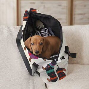 Dachshund Tote Large Capacity Travel Bag Carry-All Gym Bag Weekend Overnight Bag